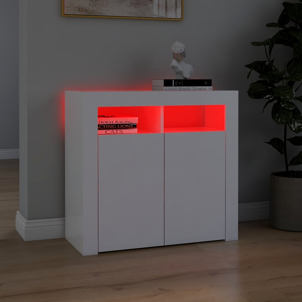 Buffet mit weißem LED -Licht 80x35x75 cm