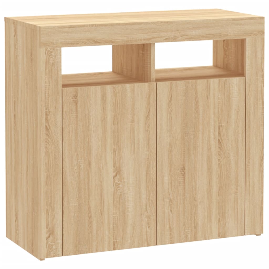 Buffet mit LED Sonoma Oak Lights 80x35x75 cm