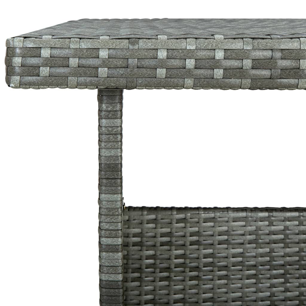 6 pcs garden furniture with gray braided resin cushions