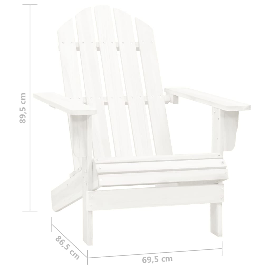 Sedia da giardino Adirondack con tavolo in legno di Abete Bianco