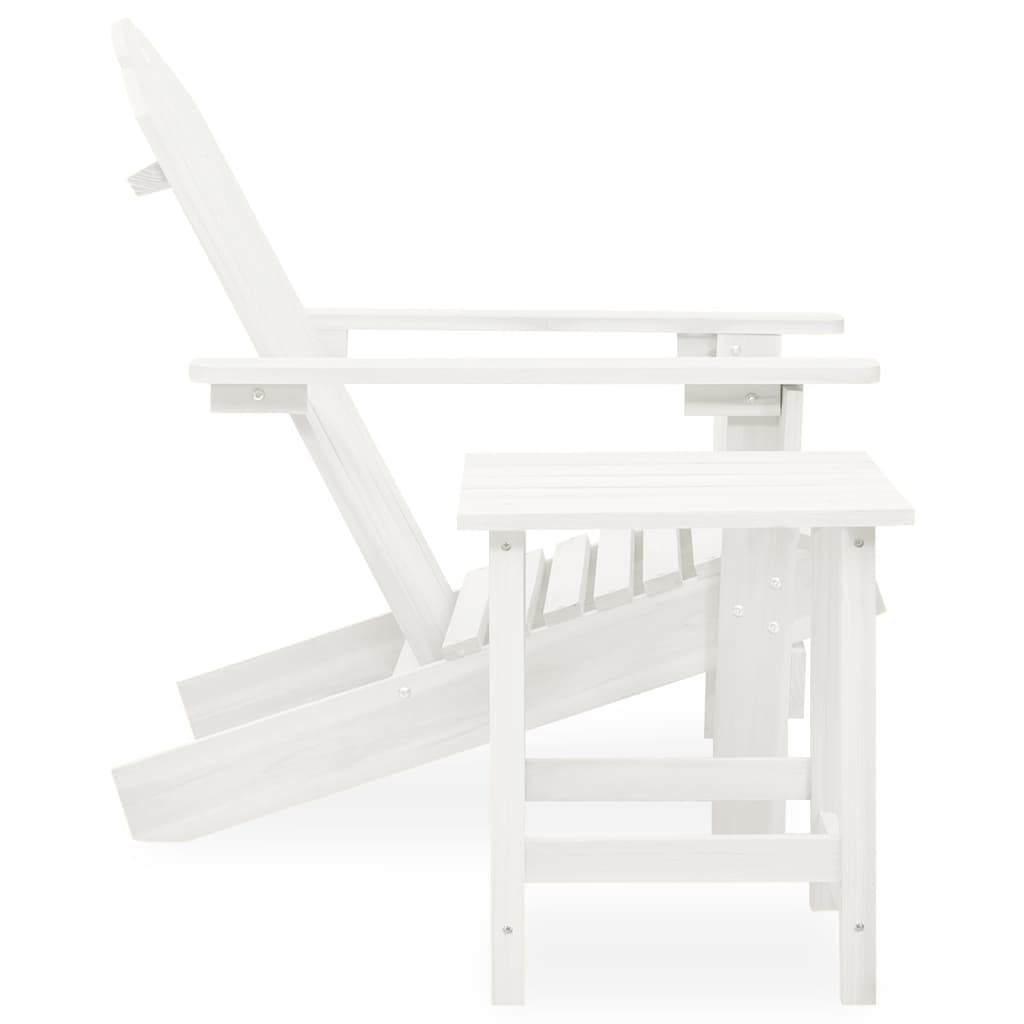 Sedia da giardino Adirondack con tavolo in legno di Abete Bianco