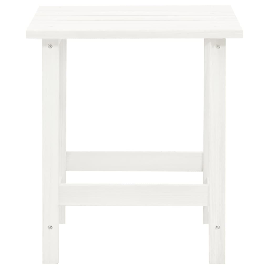 Chaise de jardin Adirondack avec table Bois de sapin Blanc