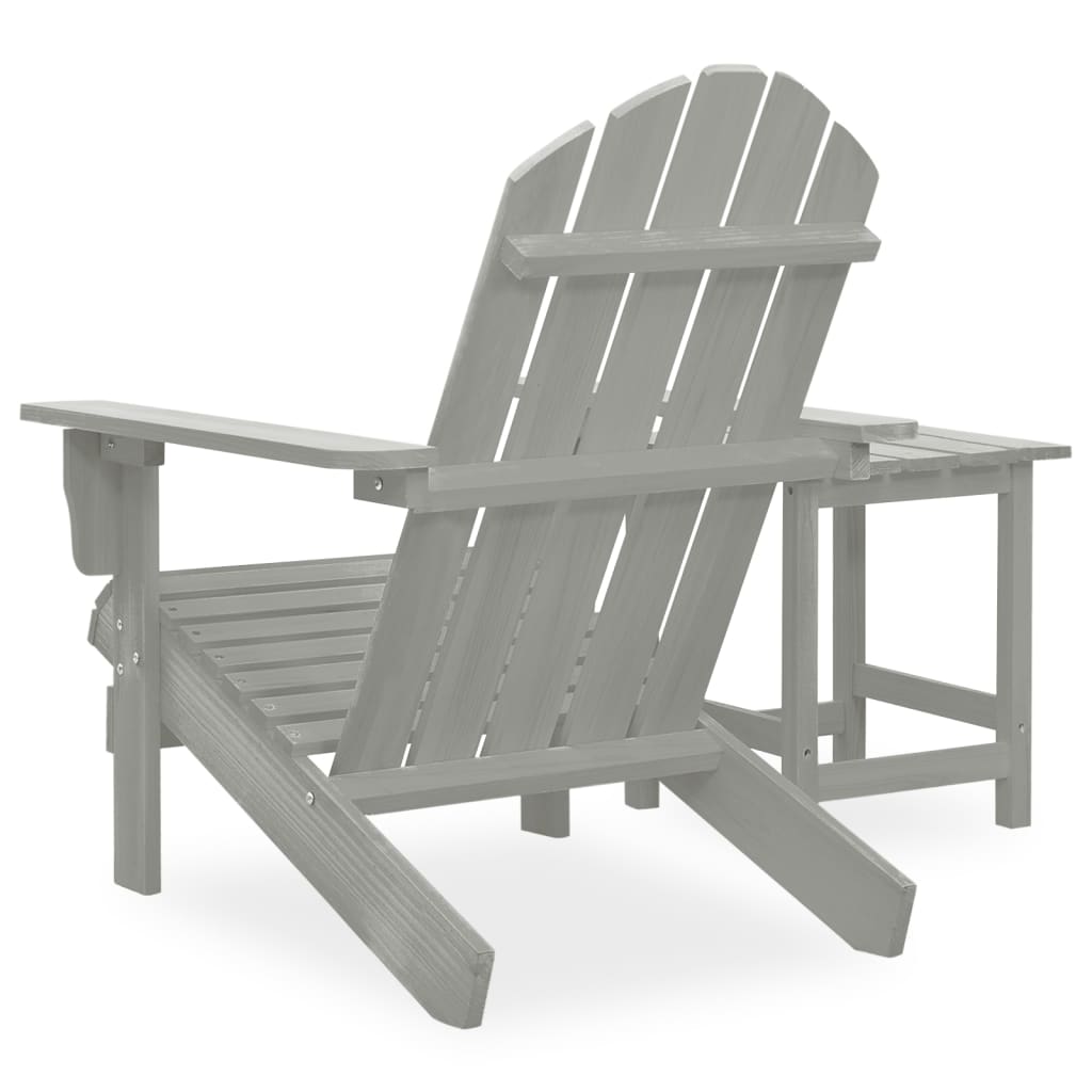 Sedia da giardino Adirondack con tavolo in legno di Abete Grigio