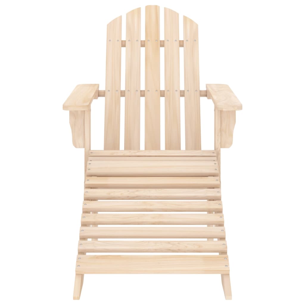 Adirondack garden chair with footrest and fir table