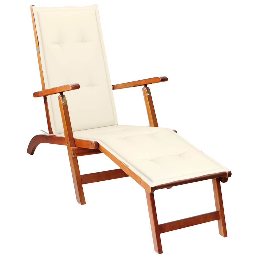 Terrace chair with Solid Acacia Figures and Cushion