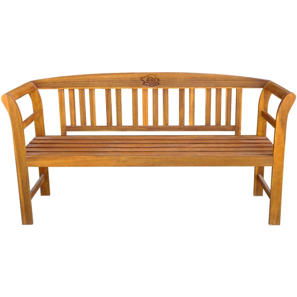 Garden bench with Cushion 157 cm Massive acacia wood