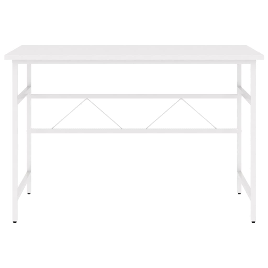 White computer desk 105x55x72 cm MDF and metal