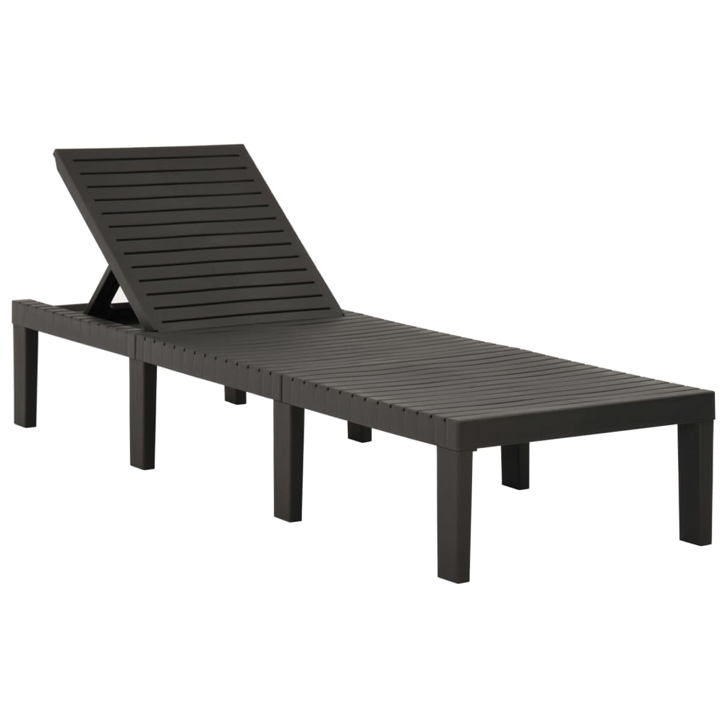 Anthracite plastic lounge chair