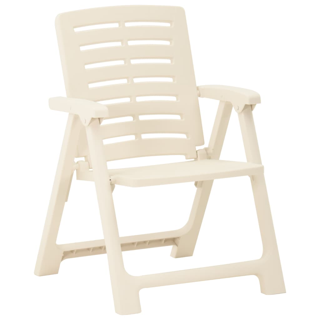 Foldable bistro set 3 pcs white plastic