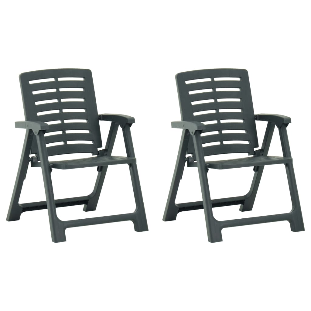 Foldable bistro set 3 pcs green plastic