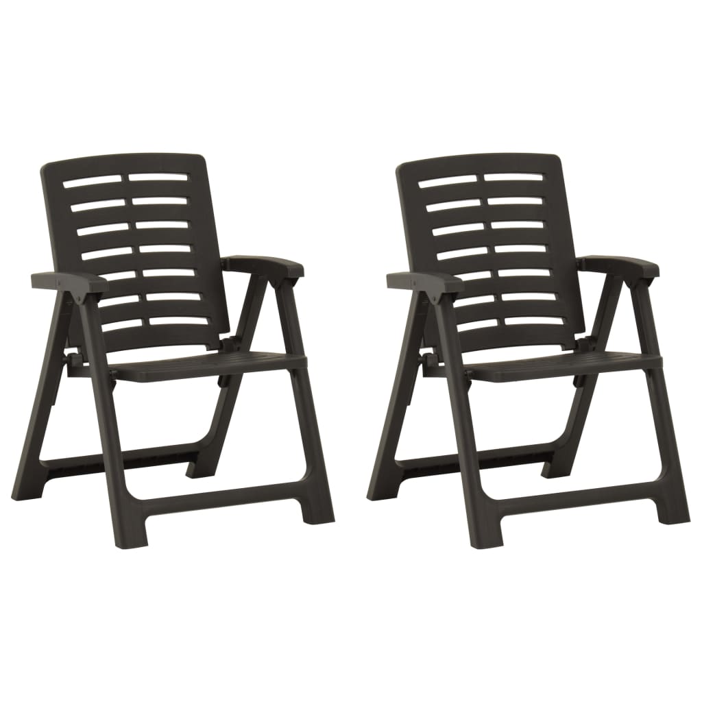 Faltbares Bistro -Set 3 PCs grauer Kunststoff