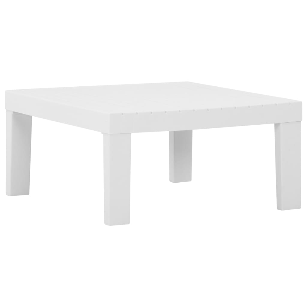 Salon de jardin 2 pcs avec coussins Plastique Blanc