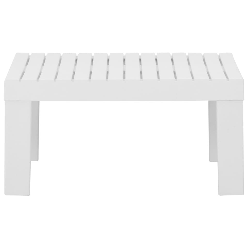 Salon de jardin 2 pcs avec coussins Plastique Blanc