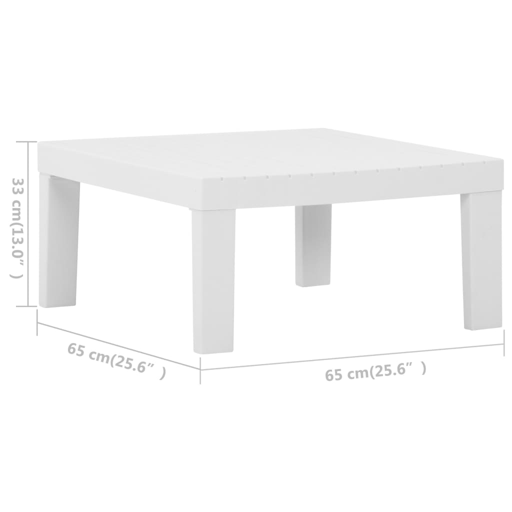 Salon de jardin 2 pcs avec coussins Plastique Blanc