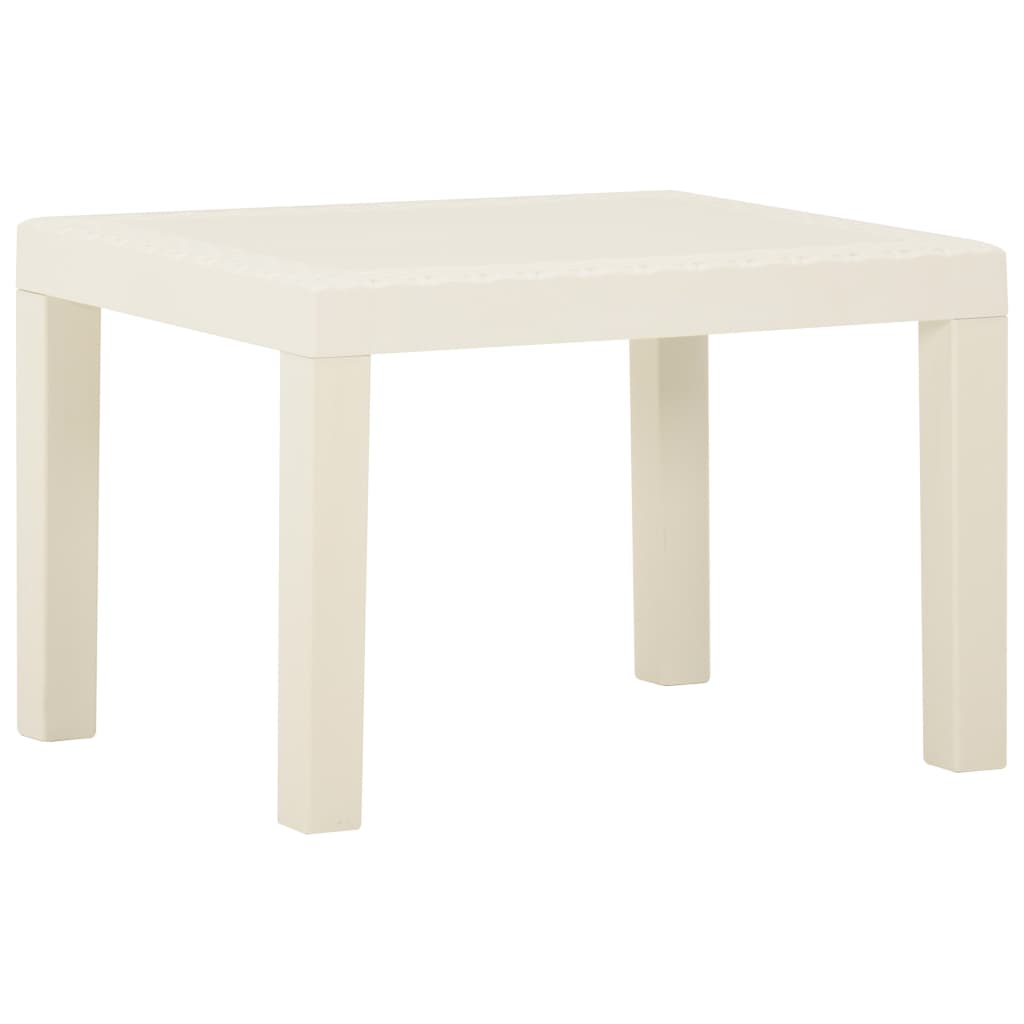 Salon de jardin 3 pcs avec coussins Plastique Blanc