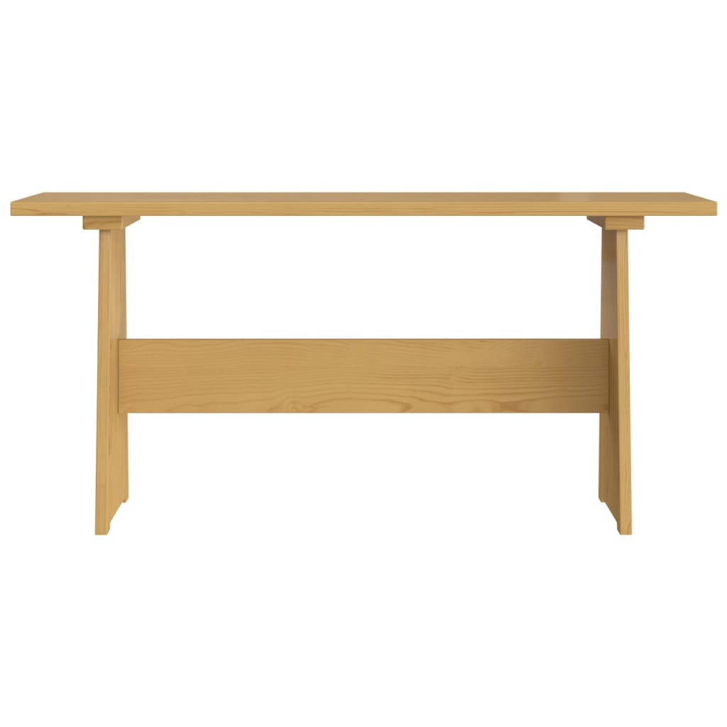 Dining table with Brown Bench Honey Solid Pine Wood