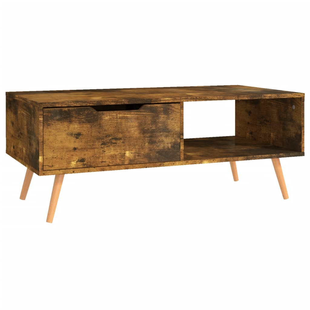 Smoked oak coffee table 100x49.5x43 cm agglomerated