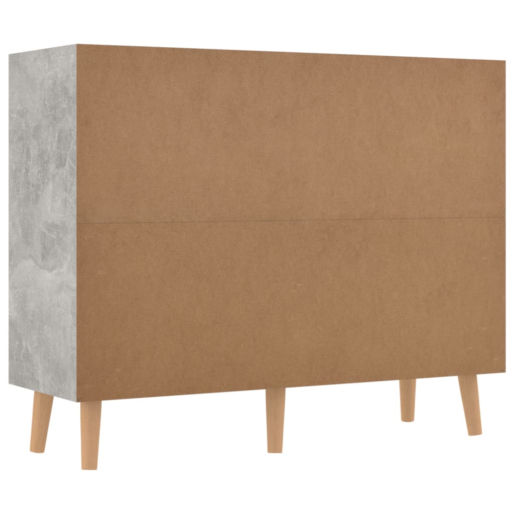 Buffet gris béton 90x30x72 cm bois d'ingénierie