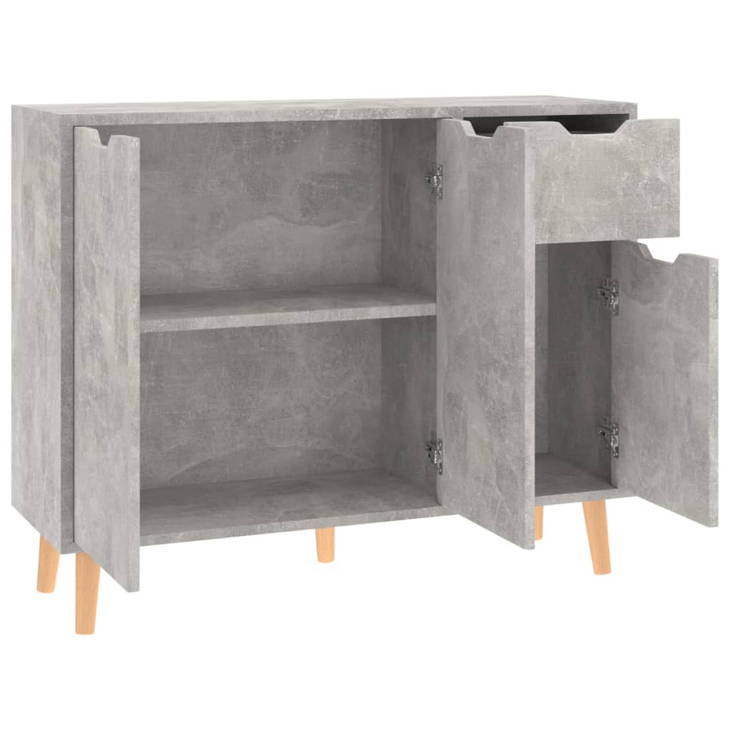 Concrete gray buffet 90x30x72 cm engineering wood