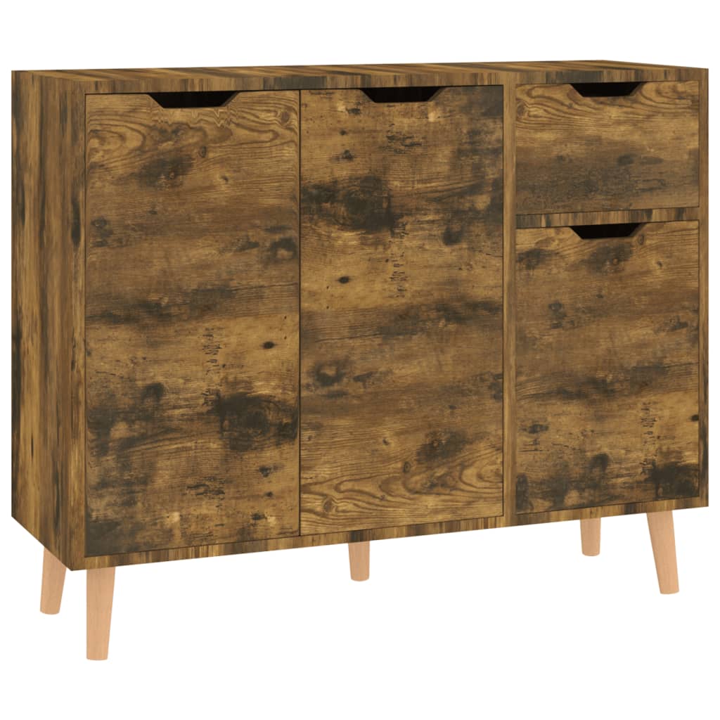 Credenza in rovere affumicato 90x30x72 cm in multistrato