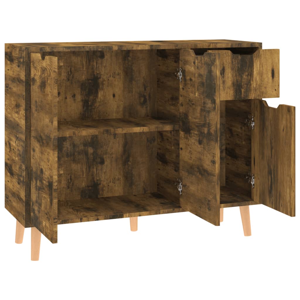 Credenza in rovere affumicato 90x30x72 cm in multistrato