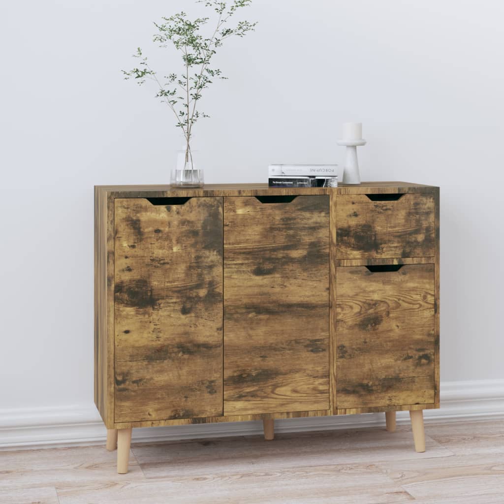 Smoked oak buffet 90x30x72 cm engineering wood