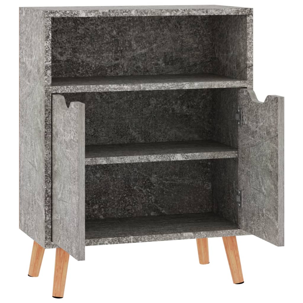 Betongrau -Buffet 60x30x72 cm Ingenieurholz