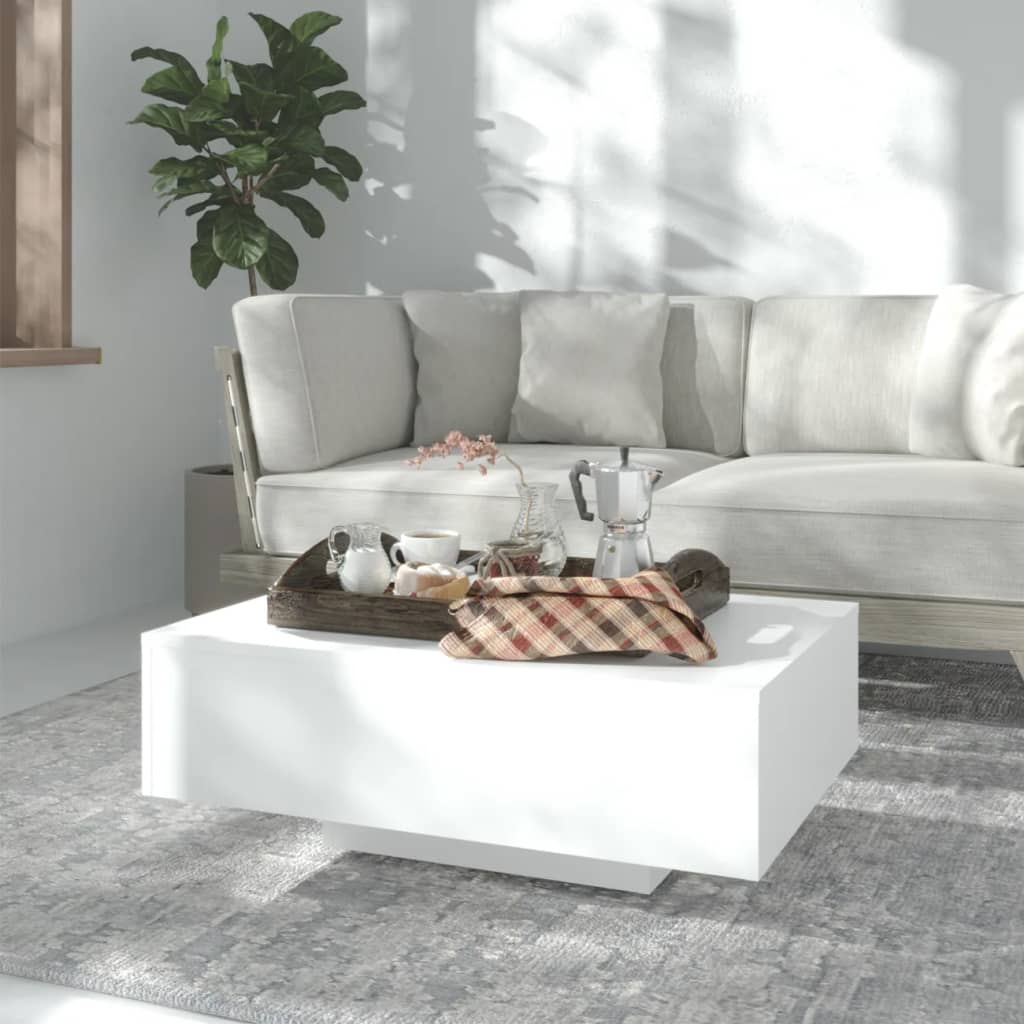 White coffee table 85x55x31 cm agglomerated