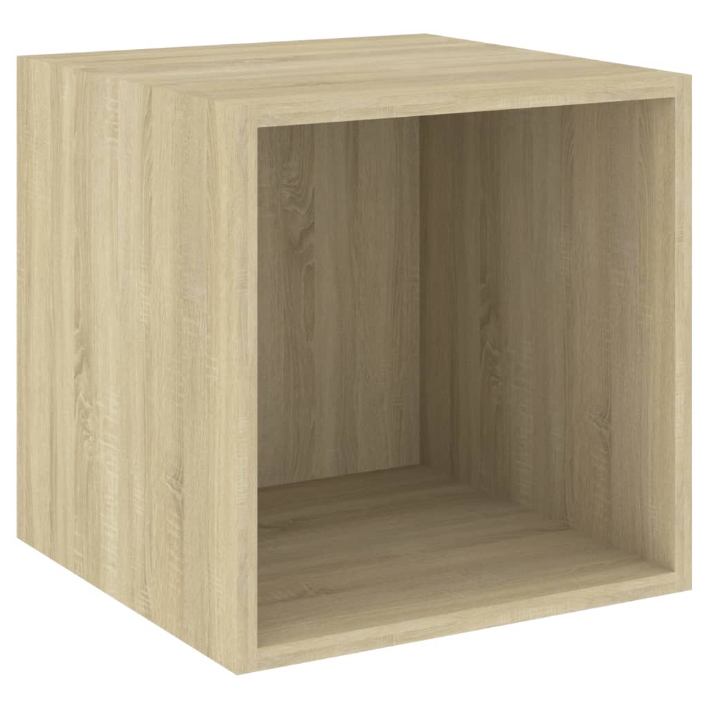 Wall cabinets 2 pcs Sonoma oak 37x37x37 cm agglomerated