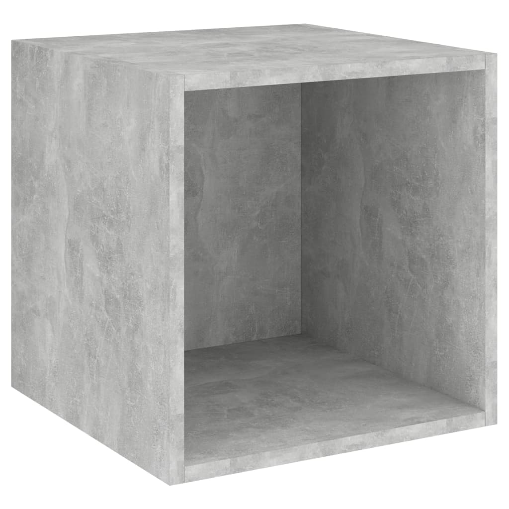 Concrete gray wall cabinet 37x37x37 cm agglomerated