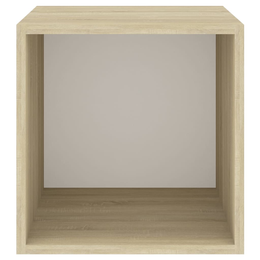 Wall cabinets 4 pcs white/Sonoma oak 37x37x37 cm agglomerated