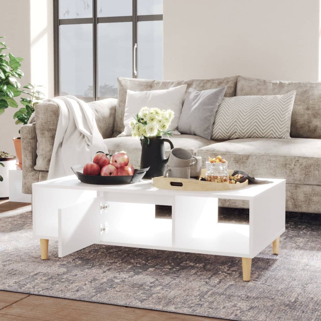 White coffee table 103.5x60x35 cm agglomerated