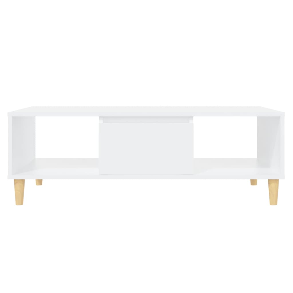 Table basse Blanc 103,5x60x35 cm Aggloméré