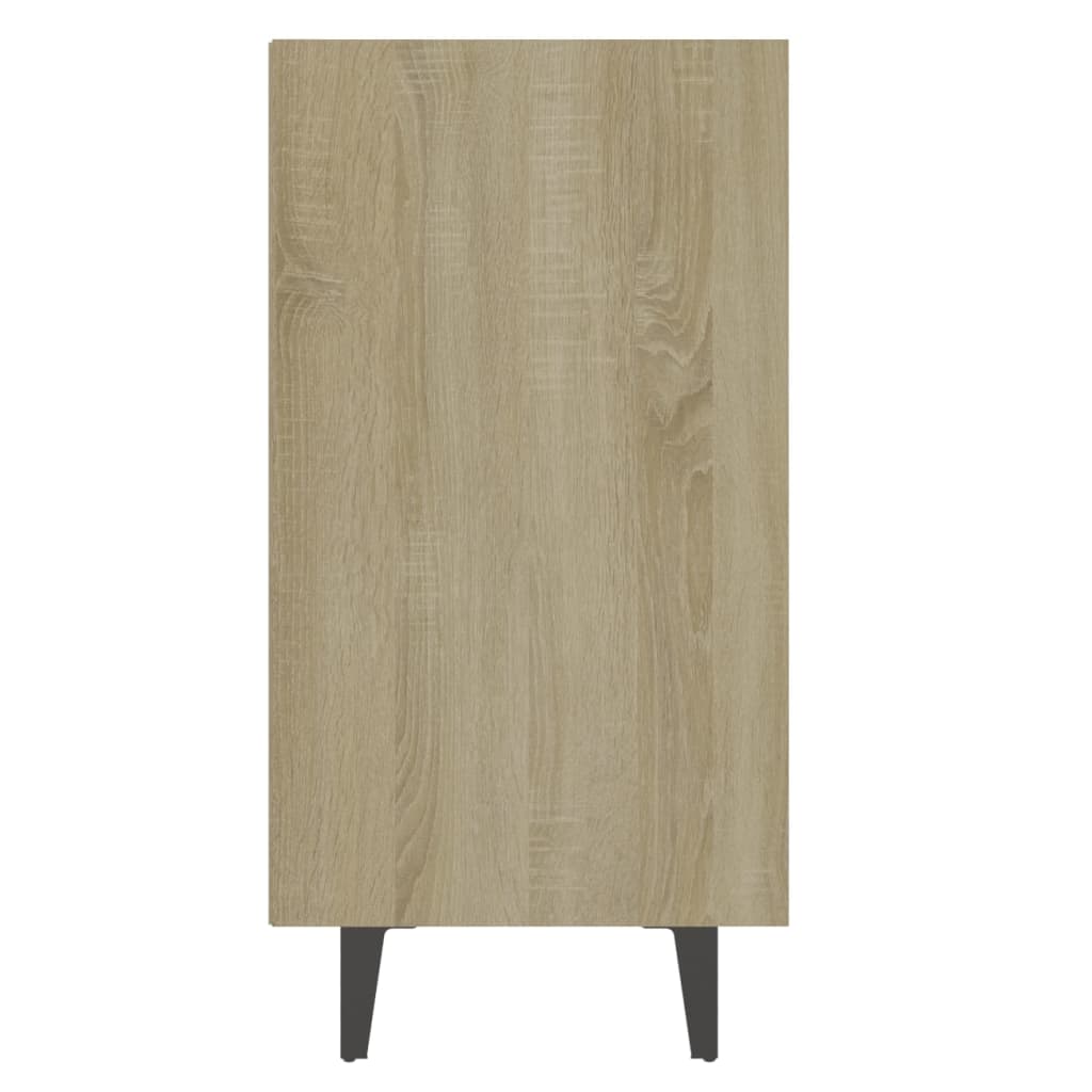 White buffet and Sonoma oak 103.5x35x70 cm agglomerated