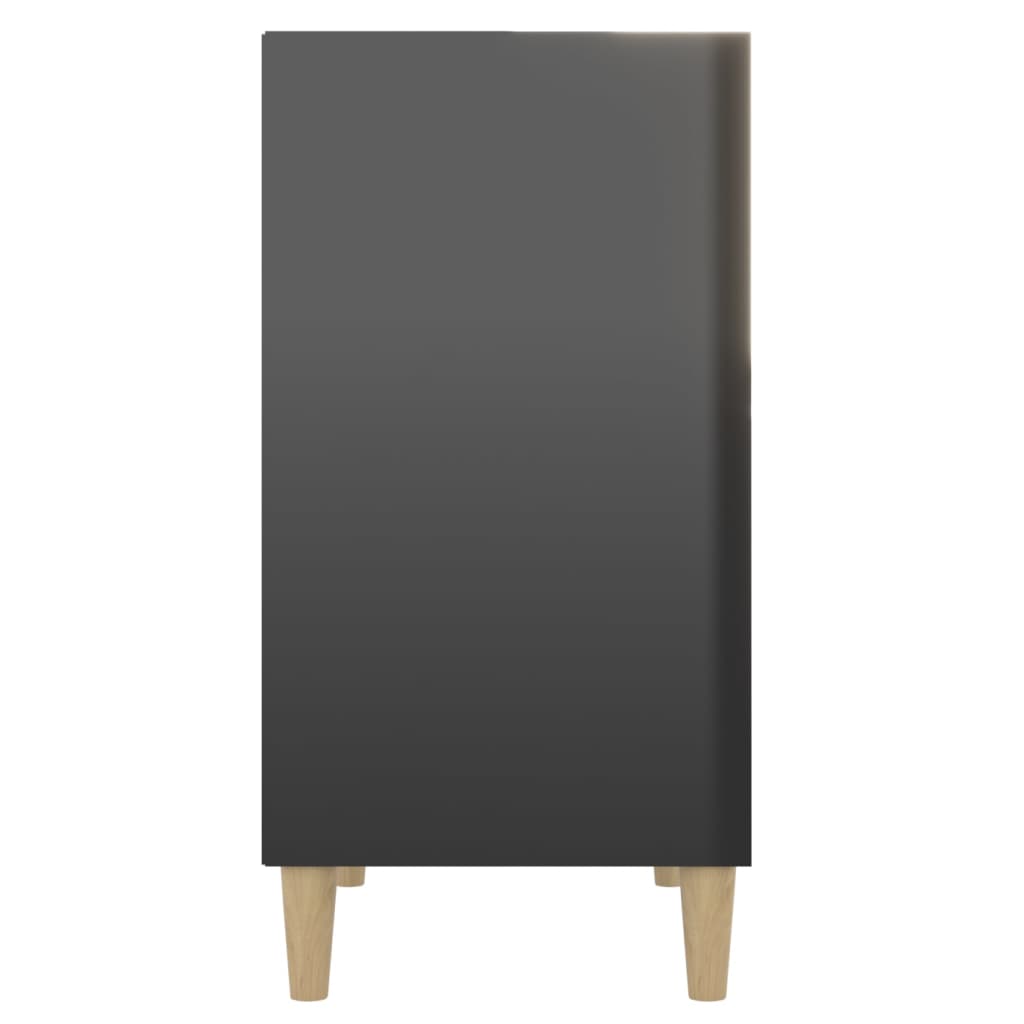 Credenza Nero lucido 57x35x70 cm Truciolare