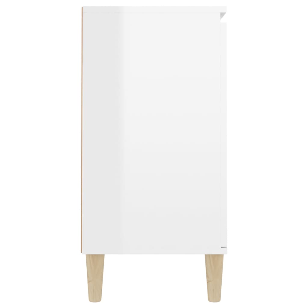 Credenza in truciolato bianco lucido 103,5x35x70 cm