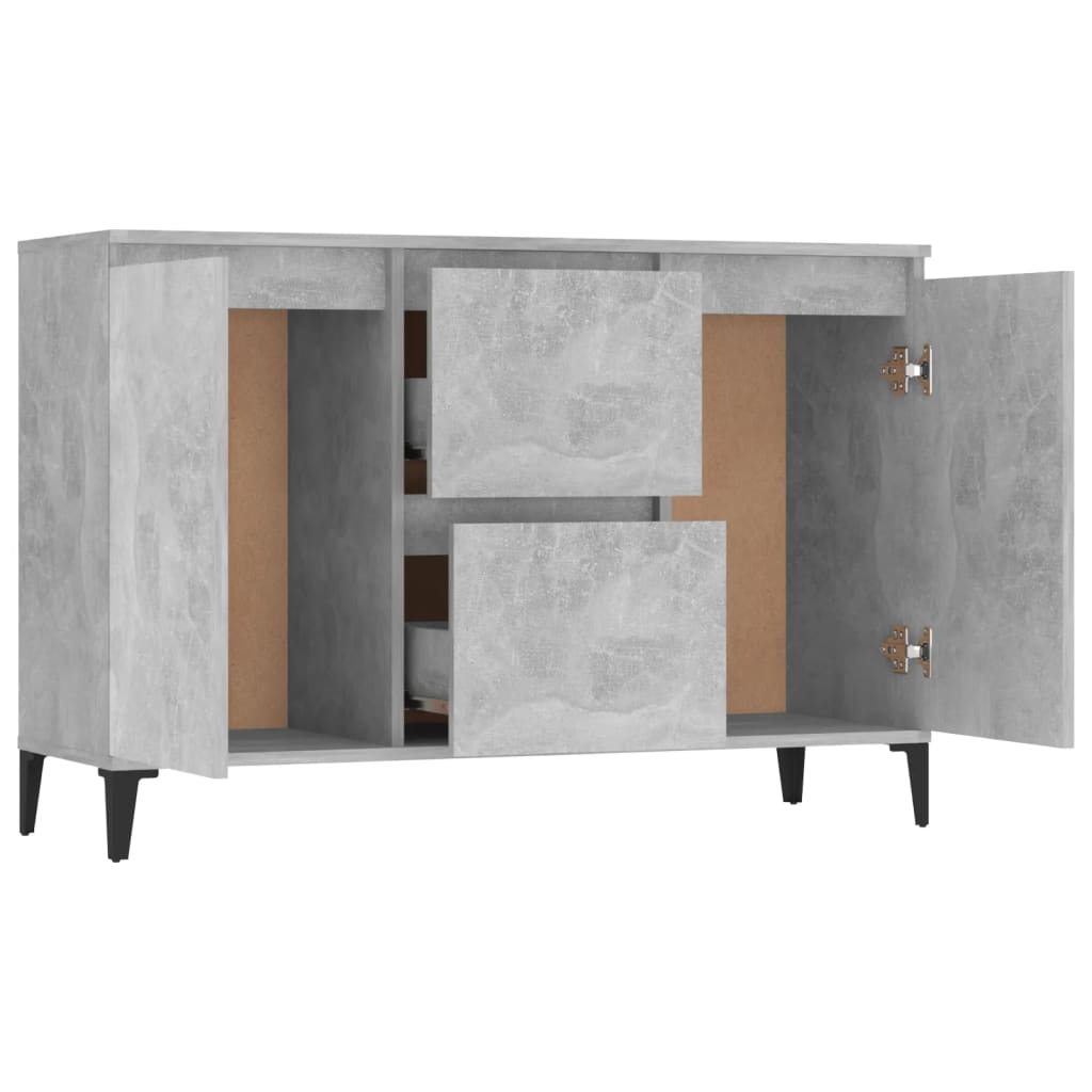 Credenza Grigio cemento 104x35x70 cm Truciolare