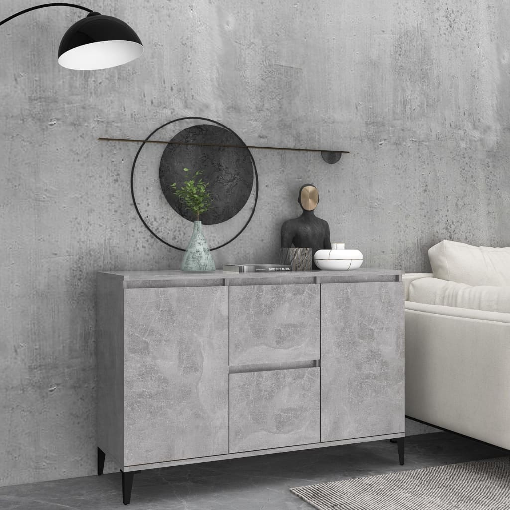 Credenza Grigio cemento 104x35x70 cm Truciolare