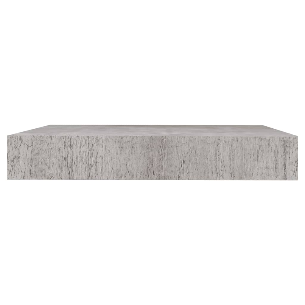 Floating wall shelves 4 pcs gray concrete 23x23.5x3.8 cm MDF