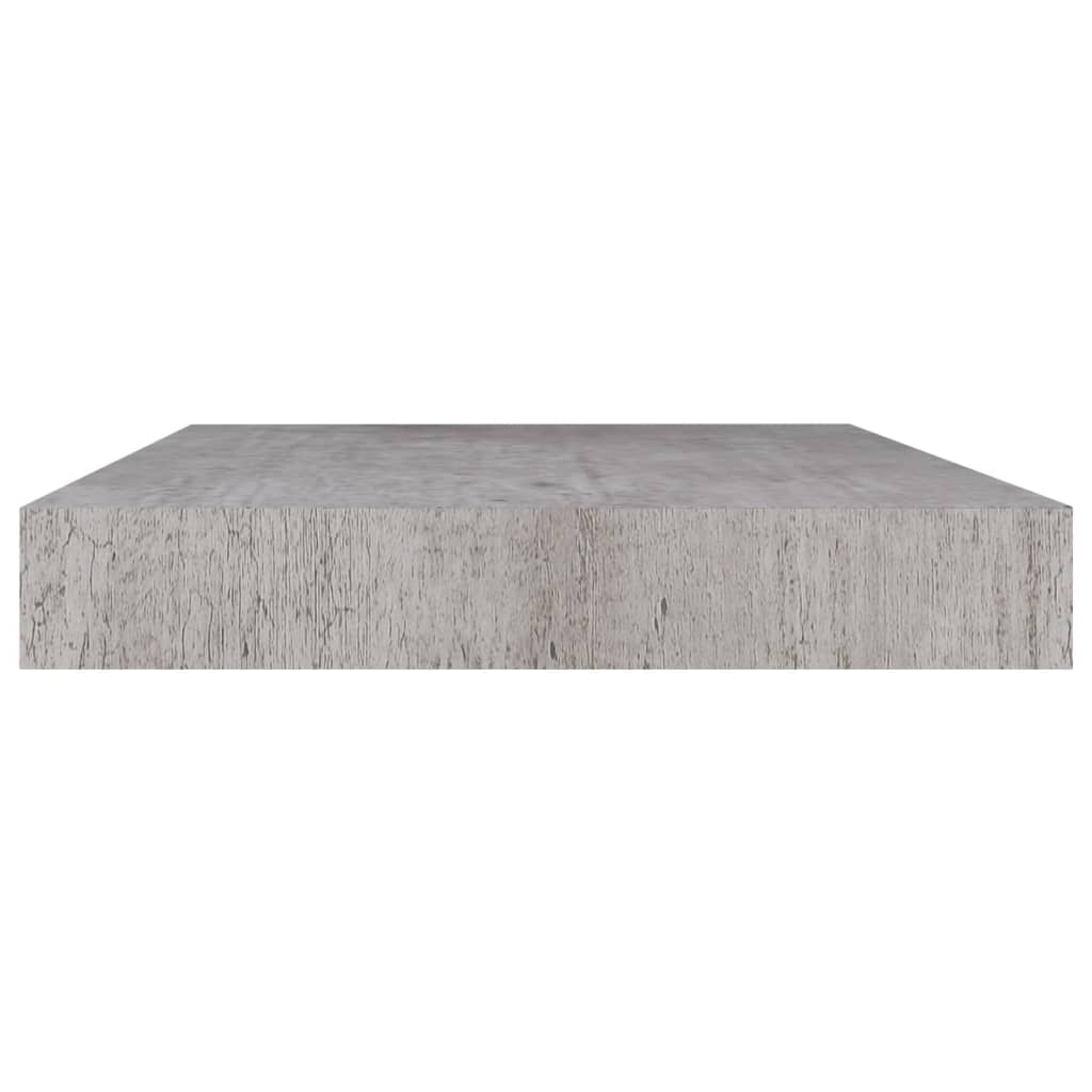 Floating wall shelves 4 pcs gray concrete 40x23x3.8 cm MDF