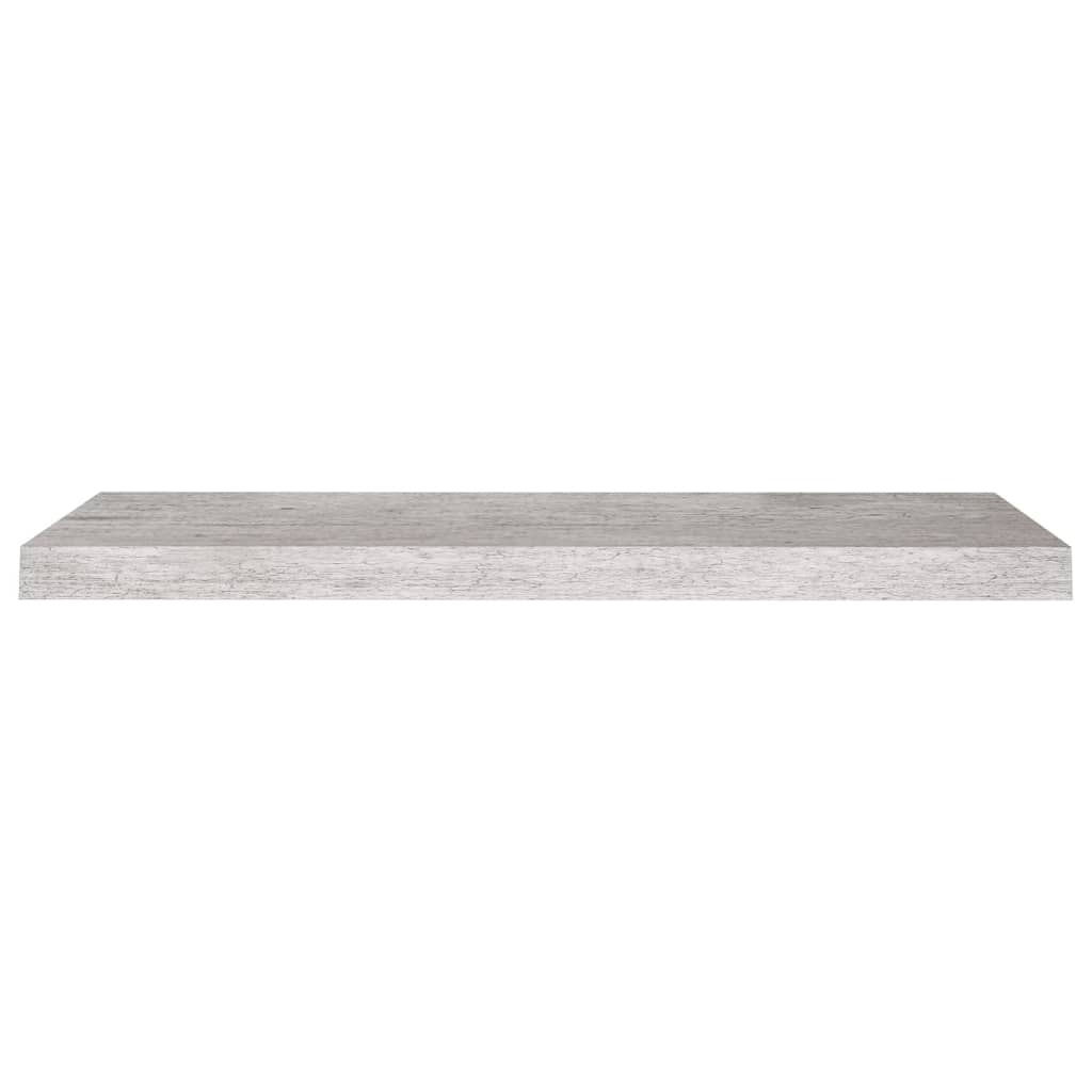 Mensole sospese da parete 4 pz grigio cemento 80x23,5x3,8 cm MDF