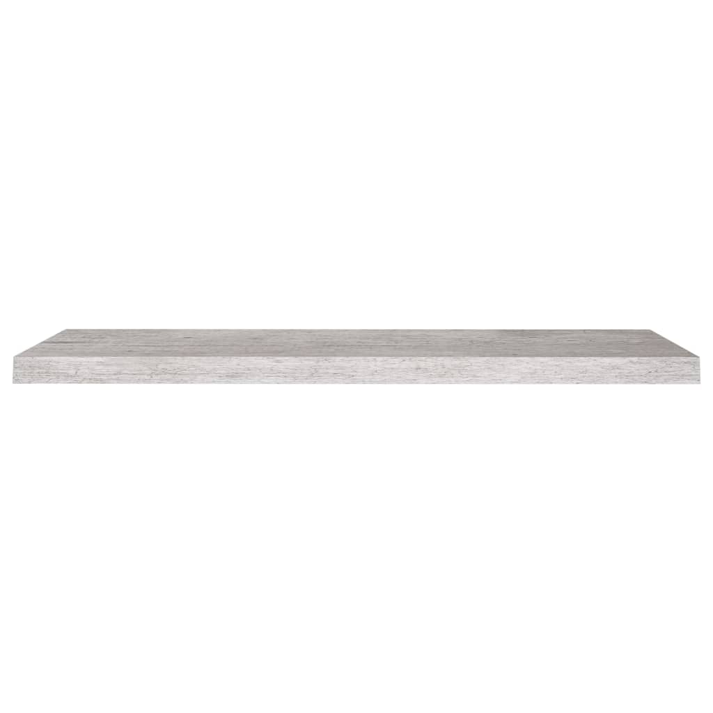 Mensole da parete sospese 2 pezzi MDF grigio cemento 90x23,5x3,8 cm