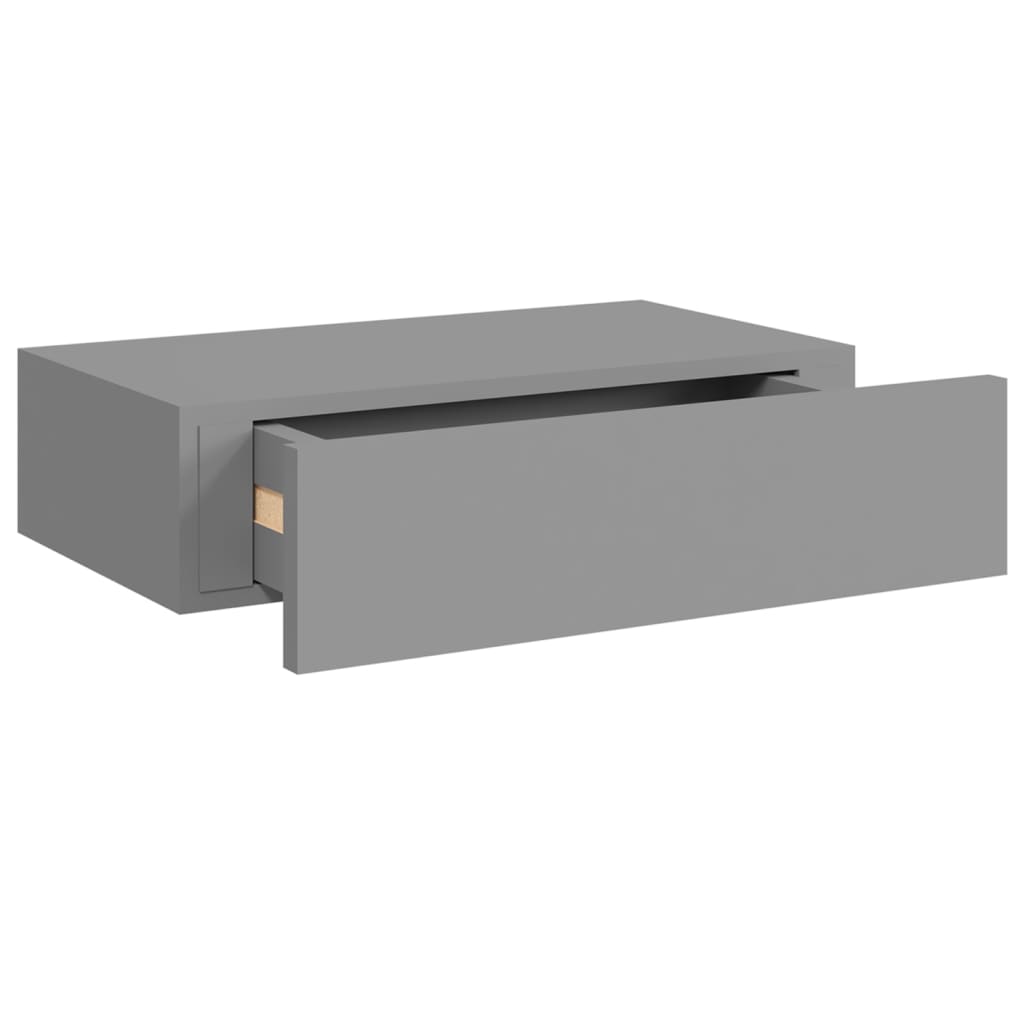 Gray wall drawer shelf 40x23.5x10 cm MDF