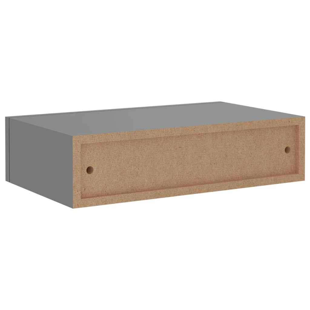 Wall drawers 2 pcs gray 40x23.5x10 cm MDF