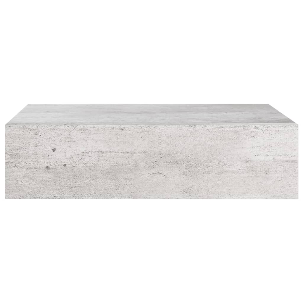 Wandschubladen Regale 2 Stcs grauer Beton 40x23.5x10 cm MDF