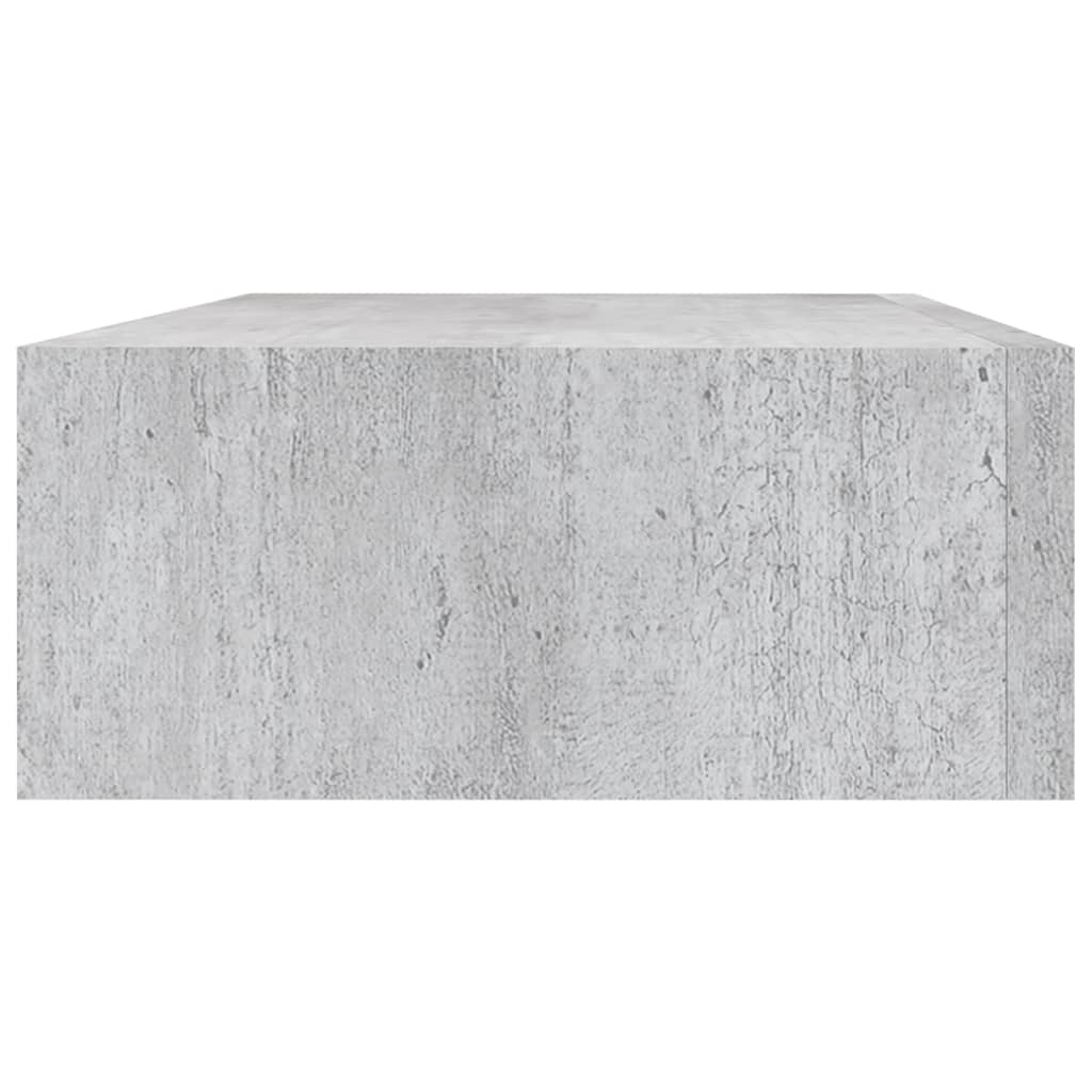 Wall drawer shelves 2 pcs Gray concrete 40x23.5x10 cm MDF