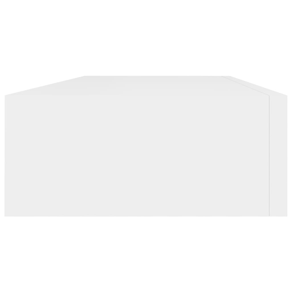 Weiße Wandschubladenregal 60x23.5x10 cm MDF