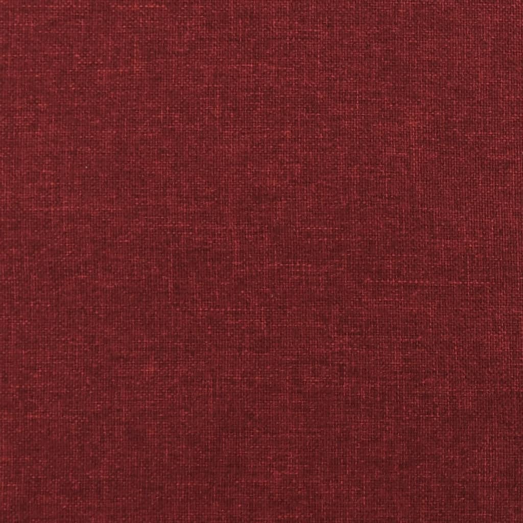 Sgabello con gambe in legno Tessuto rosso bordeaux