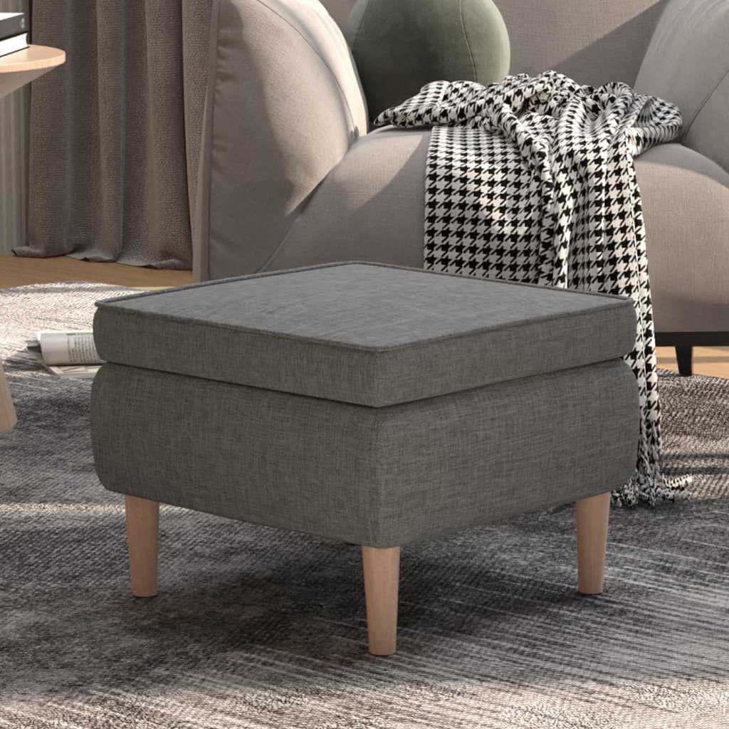 Stool with light gray wooden feet fabric