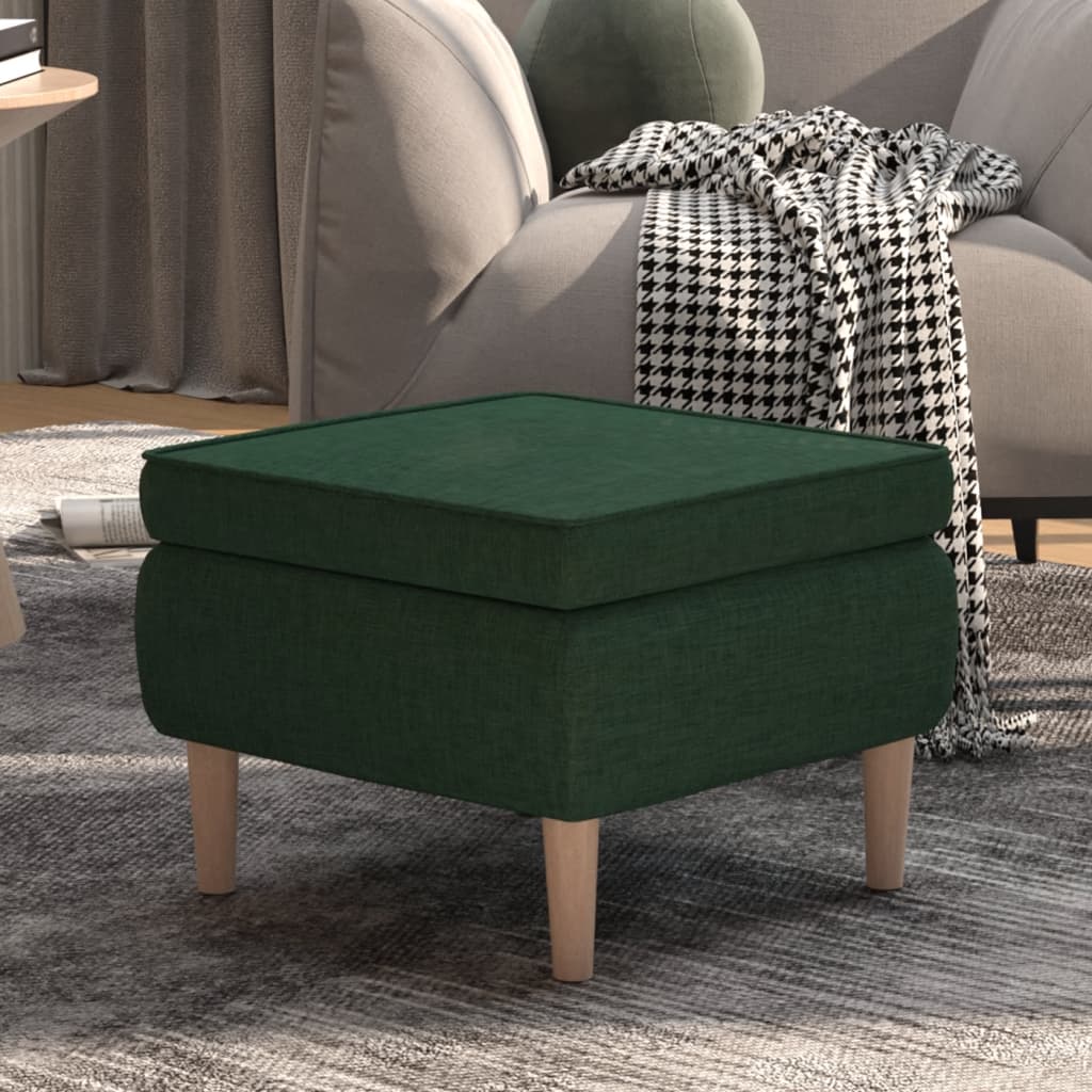 Dark green wooden stool fabric